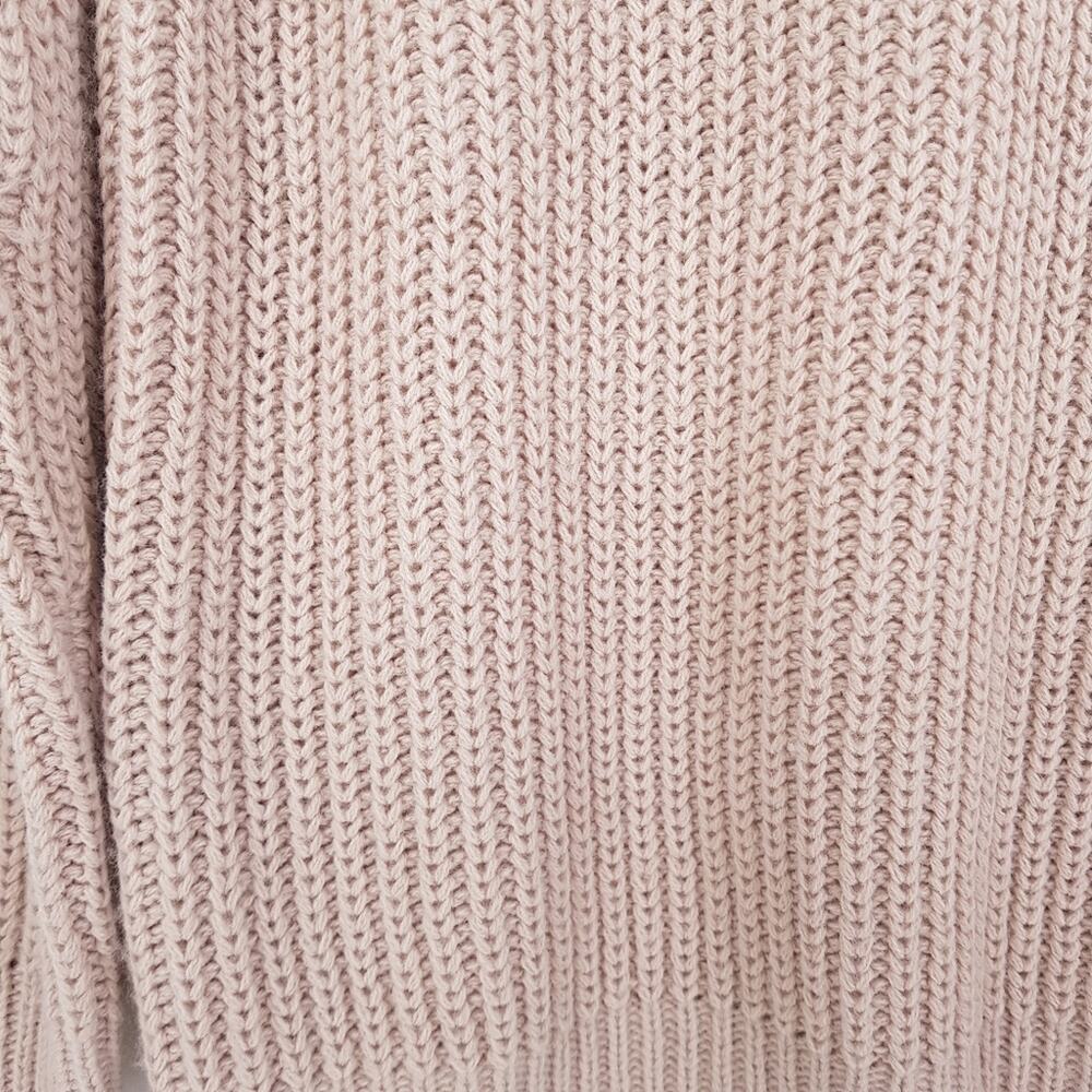 Missguided Chunky Ribbed Boatneck Mauve Knit Pullover Sweater S/M - Picture 6 of 6